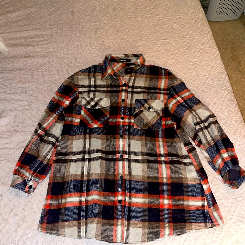 Nasty Gal fleece Shacket oversized